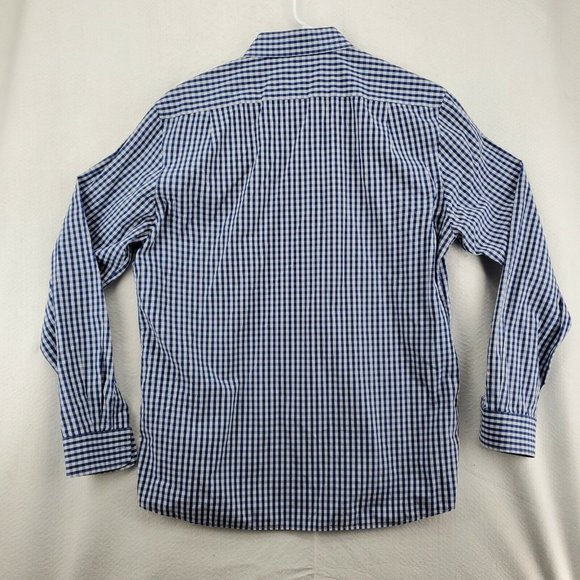 Tommy Hilfiger Shirt Men's L/S Casual Button Up Blue/White Check Lg 16.5 - 34/35 - Picture 8 of 12